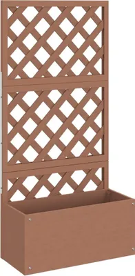 Produktbild von vidaXL Blumenkasten mit Rankgitter Braun 65x33x135 cm WPC