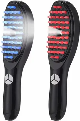 Produktbild von Kopfmassagegeräte, elektrisches Kopfmassagegerät, Kopfhaut Massagebürste, 3 Vibrationsmodi, Massagekamm, 46 Massageköpfe, mit Rot- & Blaulicht