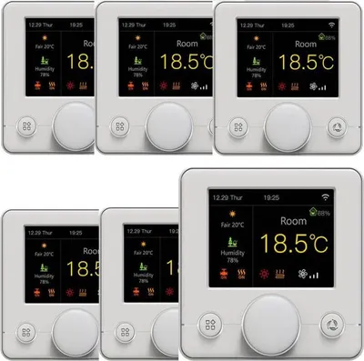 Zdjęcie produktu dla 6X WiFi cyfrowy kolorowy termostat pokojowy LCD RGB Termostat do ogrzewania wodnego 3A ogrzewanie podłogowe programowalny termostat ścienny regulator temperatury termostaty pokojowe
