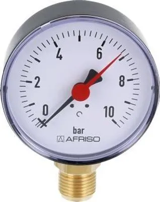 Immagine prodotto di Manometro per riscaldamento RF 80 RAD, fi 80 mm, 0-10 bar, 1/2 pollice rad, classe 2,5 verticale