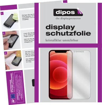 Produktbild von 2x ochranná fólie pro Apple iPhone 12 čirá ochranná fólie displeje dipos