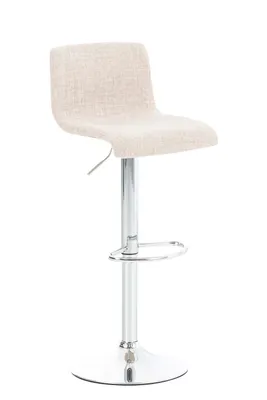 Produktbild von CLP Barhocker Hover mit Stoffbezug creme Material Gestell Metall in Chromoptik