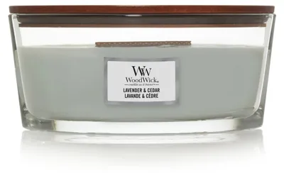 Obrázok produktu pre WoodWick Lavender & Cedar, Ďalší, Šedá, Priehľadná, CEDAR, Levanduľa, 1 kusov
