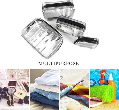 Produktbild von Famanu Kosmetiktasche 4 Stück - Transparent