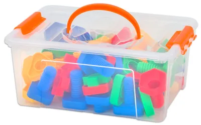 Image de Betzold, jeu de vis colorées, 64 pièces, jeu d'encastrement, jouet pour enfants, outils