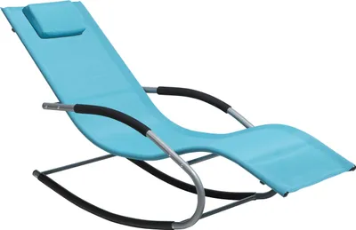 Produktbild von BELIANI Gartenliege türkis Mesh Schaukelfunktion modern