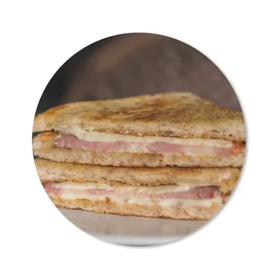 Produktbild von MuchoWow® Mauspad Mousepad Stapelbares Sandwich zum Frühstück oder Mittagessen 50x50 cm - Mousepads - Maus Mat - Pad - Mausunterlage - Vinyl