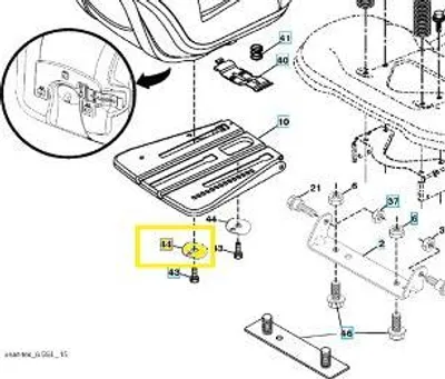 Image de TC 138 Coussin de siège de tracteur Husqvarna 583789501