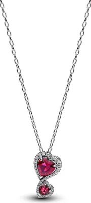 Obrázek produktu pro PANDORA TIMELESS náhrdelník Halo Hearts Red 393658C01-60