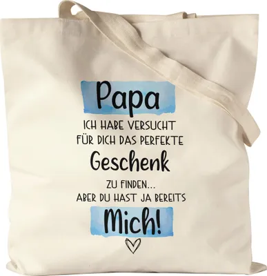 Produktbild von Papa Geschenk Jutebeutel Stoffbeutel Canvas  Mit Spruch Vatertag Geschenkidee Humor Sarkasmus Vater Papi
