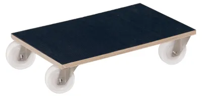 Produktbild von VARIOfit Möbelhund mit Kunststofflenkrollen Riefengummimatte 600 x 350 mm Höhe 175 mm 2 Stk
