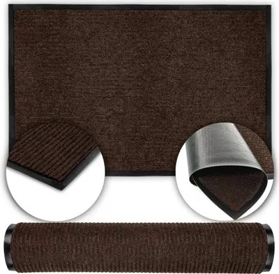Immagine prodotto di Zolta zerbino 80x120 cm per esterno e interno - zerbino lavabile - zerbino per esterno - zerbino antiscivolo - zerbino antiscivolo - tappetino per scarpe porta d'ingresso - marrone