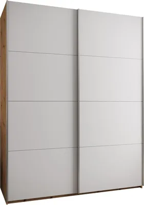 Produktbild von MEBLE KRYSPOL LUX 1 Kleiderschrank - 245,5x190x64cm - Artisan, Weiß, Silber