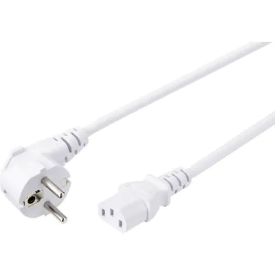 Produktbild von Sygonix SY-5043438 Kaltgeräte Anschlusskabel Weiß 5.00 m