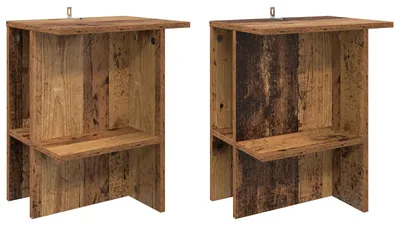 Immagine prodotto di vidaXL Tavolino da caffè, 2 pezzi, legno di recupero, 40 x 30 x 49 cm, materiale in legno