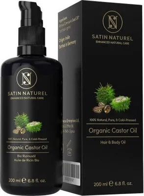 Produktbild von Satin Naturel Bio Rizinusöl kaltgepresst Haare 200 ml