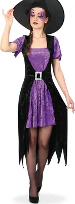 Produktbild von Hexen Kleid Hexen Kostüm Violetta Gr.36 Karneval Fasching Halloween Party Cosplay