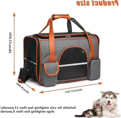 Immagine prodotto di Borsa da trasporto pieghevole per gatti e cani fino a 8 kg, ideale per gli spostamenti