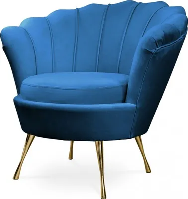 Obrázek produktu pro Bettso Blue MUSZELKA moderní křeslo ve tvaru mušle