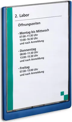 Image de DURABLE Plaque de porte CLICK SIGN A4 portrait, Bleu foncé, 486707
