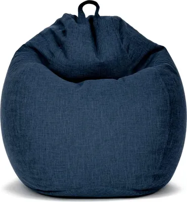 Produktbild von Green Bean® Indoor XXL Sitzsack "Home Linen" mit 300 Liter EPS Perlen Füllung kuschelig, weich, waschbar - Dunkelblau Navy