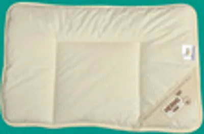 Produktbild von Bio Babykissen 40x60 Flachkissen Kinderwagen Kissen 100 % Wolle waschbar