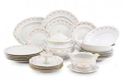 Produktbild von Leander Esszimmergarnitur Sonata, Rosetten, Goldlinie, Leander, 25 Stück