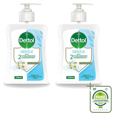 Produktbild von 2 x Dettol Handseife Gentle - Kamille & Baumwollblüte - 250 ml - Großpackung - 2 Stücke