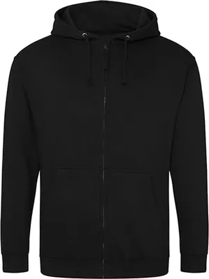 Produktbild von Just Hoods JH050 | Herren Kapuzenpulli mit Reisverschluss / Zoodie - Farbe: Deep Black - Größe: L