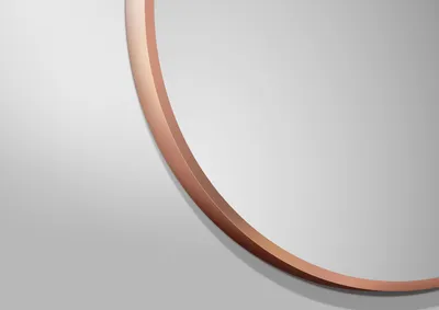 Produktbild von Wandspiegel 60 cm, rund, matt kupfer, Aluminiumrahmen