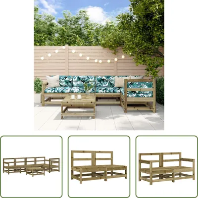 Produktbild von The Living Store 6-tlg. Garten-Lounge-Set Imprägniertes Kiefernholz