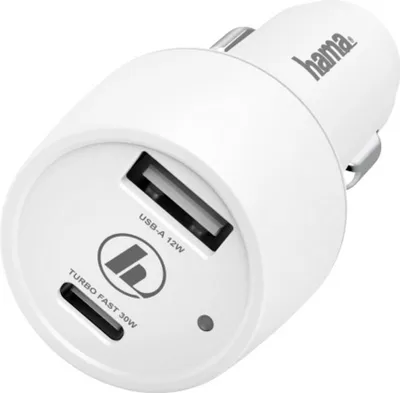 Produktbild von Hama 00183322 Ladegerät für Mobilgeräte Weiß Auto