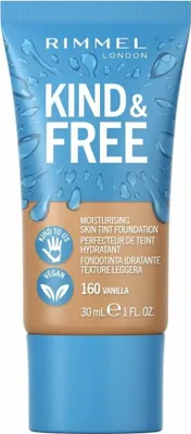 Zdjęcie produktu dla Rimmel Kind & Free Wegański podkład nawilżający 160 Vanilla, 30ml