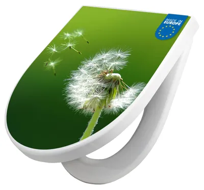 Produktbild von WC Sitz mit Absenkautomatik D Form Motiv Pusteblume [TDW3 10074]