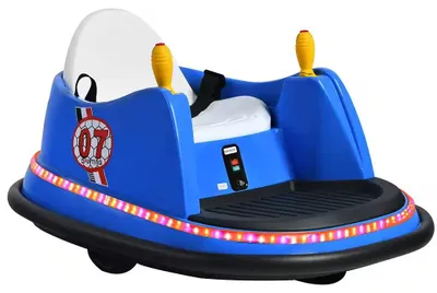 Produktbild von COSTWAY Elektro-Kinderauto Autoscooter 6V mit Musik 360 Grad, blau