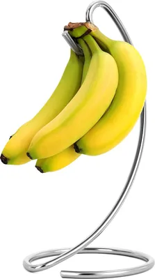 Produktbild von Bananenhalter, moderner Bananenhänger, Baumständer, Haken für die Küchenarbeitsplatte, Bananenständer aus Satinnickel
