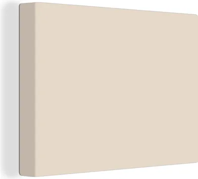 Produktbild von MuchoWow® - Leinwandbilder - Beige - Unifarben, Wandbild, Wanddeko Bilder Wohnzimmer, 120x90cm