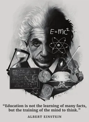 Poster Albert Einstein – laminiert, 61x45 cm, inspirierend