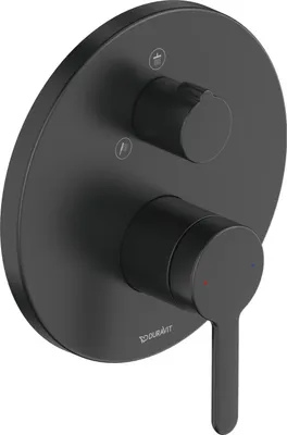 Produktbild von Duravit Fertigmontageset C.1 UP-Brause-Einhebelmischer, m Umstellvent., rd, sw ma
