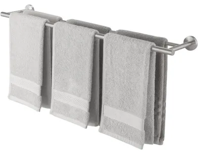 Produktbild von Doppel Handtuchhalter Edelstahl gebürstet 85 cm Wandmontage SUS304 rostfrei