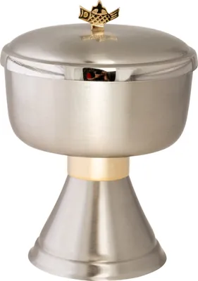 Produktbild von Ciborium vernickelt, innen vergoldet H 16 cm