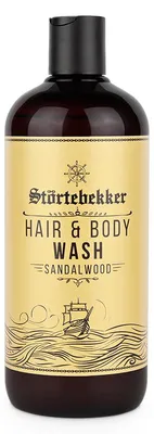 Produktbild von Hair & Body Wash – Sandelholz - Duschgel 2-in-1 für Haut & Haar, 500 ml, mit Aloe Vera, Panthenol & Glycerin, milde Formulierung für alle Hauttypen