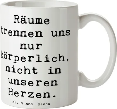 Produktbild von Mr. & Mrs. Panda Becher Spruch Trennung von den Eltern - Weiß - Geschenk, Kraft, Herausforderungen, Tasse, Zuversicht, überwinden, Kaffeebecher, Teetasse, Pott, Trost