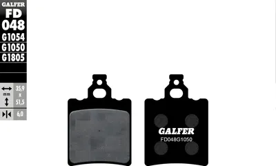 Produktbild von Galfer Bremsbeläge FD048G1050 Semi-Metall kompatibel mit Aprilia Europa, Cagiva Tamanaco, Fantic Motor Caballero RC, Koala, Generic TR Prima 3-6V, Keeway