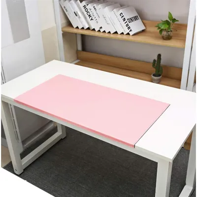 Produktbild von Schreibtischunterlage mit Kantenschutz, wasserdichtes, rutschfest, Pink, 80x40cm in Lederoptik