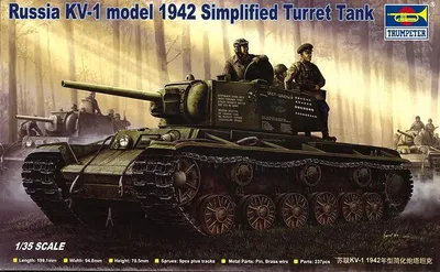 Produktbild von Trumpeter Russischer Panzer KV-1, 1942 Einfacher Turm1:35, 00358