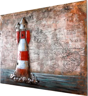 Produktbild von Wandbild Metallbild handgefertigt 3D-Bild Relief 104x83cm