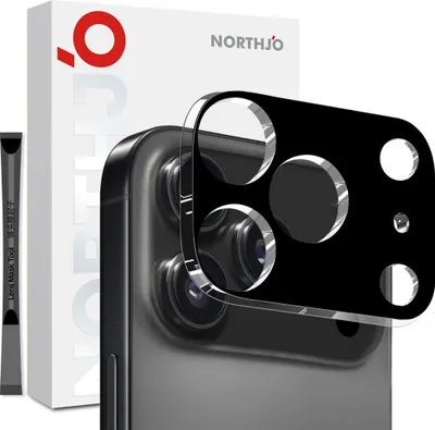 Produktbild von iPhone 17 Pro Max Kamera Objektivschutz - NORTHJO 9H Panzerglas - Schwarz