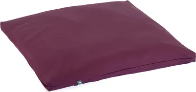 A single aubergine-colored meditation mat is shown on a white background.
