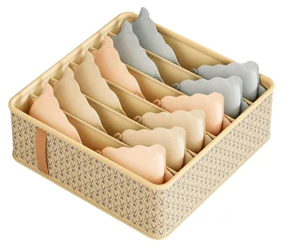Schubladen-Organizer aus Stoff, 6 Fächer, 32x32x11 cm, stapelbar